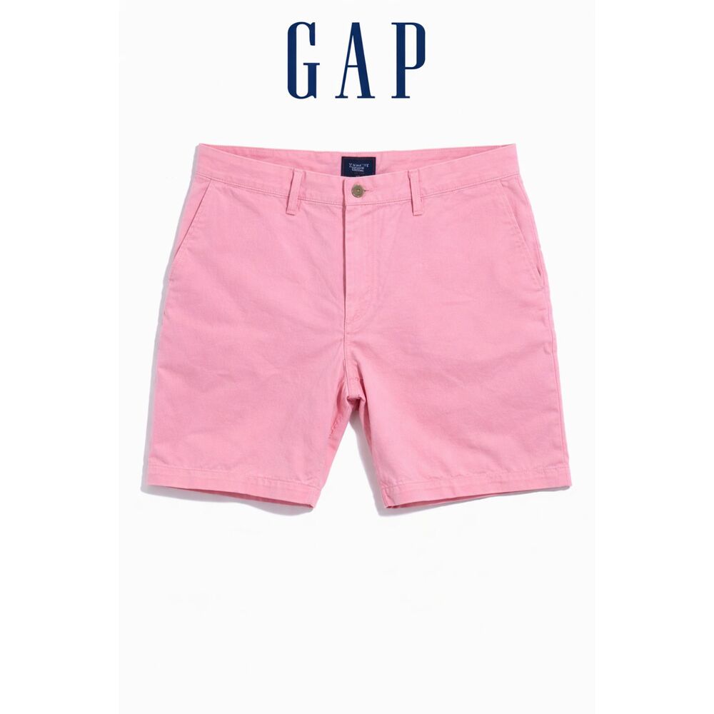 Gap Khakis Pink Chino Shorts Men 34 Classic Preppy Golf Summer Casual
